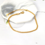 Twist chain accessory anklet 23+5cm gold color