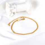 Twist chain accessory anklet 23+5cm gold color