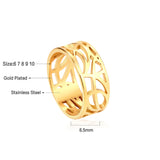 Factory direct supply hot sale stainless steel half skeleton ring