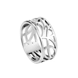 Factory direct supply hot sale stainless steel half skeleton ring