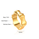 Wide Vintage Creative Design Bamboo Styling Ring