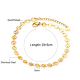 25 round accessories anklet 23+5cm gold color