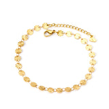 25 round accessories anklet 23+5cm gold color