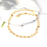 25 round accessories anklet 23+5cm gold color