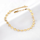 25 round accessories anklet 23+5cm gold color