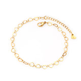 27 Heart Anklets 23+5cm Gold