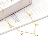 Steel & Gold Multi Irregular Star Pendant Necklace