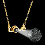 Love Letter Pendant Necklace with Black O