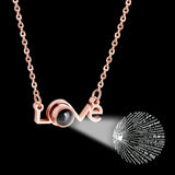 Love Letter Pendant Necklace with Black O