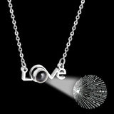 Love Letter Pendant Necklace with Black O