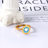 Cartoon children's ring colorful oil drop hollow finger ring