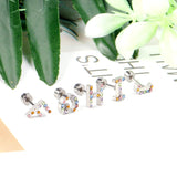 12 pairs Steel/Gold Monogram Screwback Earrings A-Z