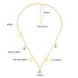 14K Rose Gold & Gold Multi Heart & Diamonds Pendant Necklace