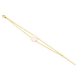 14K Gold & Steel Accessory Soft Bracelet 17+3cm