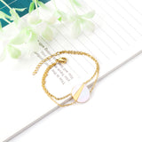 14K Gold & Steel Accessory Soft Bracelet 17+3cm