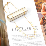 0.3 Side Chain 40+5cm Welded 14pcs 4*6 Rectangle Necklace Gold & Steel Color Glossy