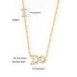 I DO Sticky Diamond Necklace Gold 14K