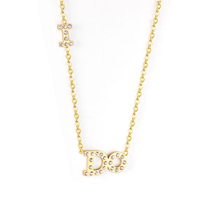 I DO Sticky Diamond Necklace Gold 14K