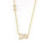 I DO Sticky Diamond Necklace Gold 14K