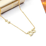 I DO Sticky Diamond Necklace Gold 14K