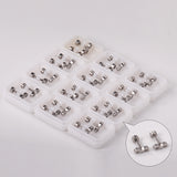 12 pairs Steel/Gold Frosted Screw In Stud Earrings without Diamonds