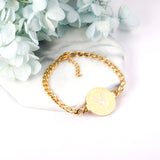 Round Plum Deer Accessory Bracelet 16+3cm Golden