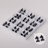 12 pairs 8mm steel color/gold/black triangle screw plugs