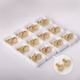 12 pairs 6mm/10mm/golden steel colored cylindrical white/black shell screw plugs