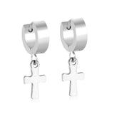 4*12mm Flat Clasp 7*12mm Cross Earrings