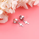 4*12mm Flat Clasp 7*12mm Cross Earrings