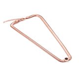 6mm Flat Snake Welded 10mm Cake Necklace Rose Gold 40+5cm