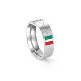 New red and green two-color ring fashion retro two-color 18K ring spot wholesale