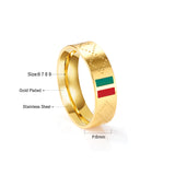 New red and green two-color ring fashion retro two-color 18K ring spot wholesale