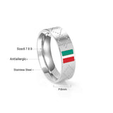 New red and green two-color ring fashion retro two-color 18K ring spot wholesale