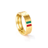 New red and green two-color ring fashion retro two-color 18K ring spot wholesale