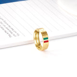 New red and green two-color ring fashion retro two-color 18K ring spot wholesale