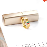 New red and green two-color ring fashion retro two-color 18K ring spot wholesale