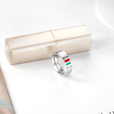 New red and green two-color ring fashion retro two-color 18K ring spot wholesale