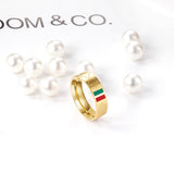 New red and green two-color ring fashion retro two-color 18K ring spot wholesale