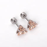 6mm/4mm gold & steel colored triangular mix drill plugs