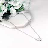 Butterfly white shell pendant necklace 43+5cm