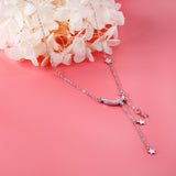 1 star with diamonds + 1 moon with diamonds + 3 stars accessories necklace 40+5cm steel color