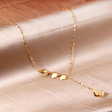 4 Butterfly Accessories Pendant Necklace 40+5cm Gold Color