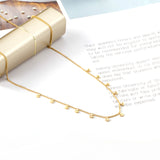 0.3 Side chain 40+5cm soldered 12pcs 3*3.5mm anchor necklace in glossy color