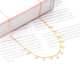 0.3 Side chain 40+5cm welded 12pcs 3.5*5mm foot necklaces in glossy color