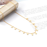 0.3 Side chain 40+5cm welded 12pcs 3.5*5mm foot necklaces in glossy color