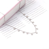 0.3 Side chain 40+5cm welded 12 x 4mm snowflake necklaces in glossy finish