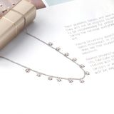 0.3 Side chain 40+5cm welded 12 x 4mm snowflake necklaces in glossy finish