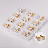 12 pairs 8mm Steel/Gold White Shell/Black Shell/Red Shell Screwback Earrings