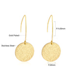 Small V-Shape Clasp Earrings with Round Embossed Sand Finish